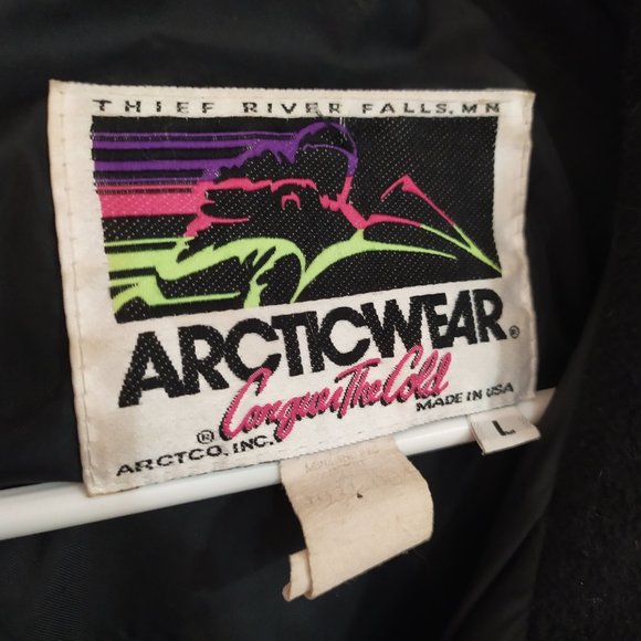 vintage Arctic Cat neon purple checker zip-up winter jacket - Picture 4 of 9